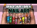 HOW TO- SPACE JAM Nails using CHAUN LEGEND // APRES GEL X TIPS and VALENTINO gel polish!