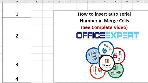 Excel Tricks- How we can insert Serial Numbers in Merge Cells in Excel video tutorial