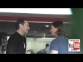 Mark Wahlberg and Jude Law talk after lunch at E Baldi in Beverly Hills