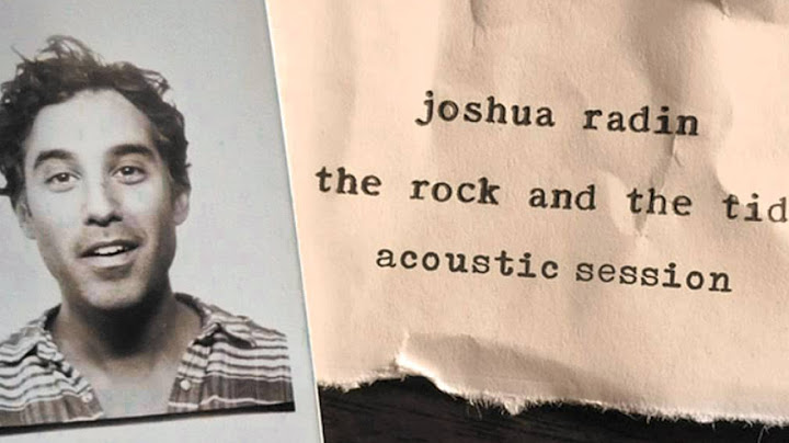 Joshua Radin - Here We Go (Acoustic Session)