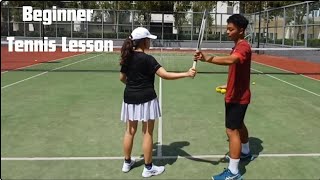 Beginner Tennis Lesson | Forehand & Backhand