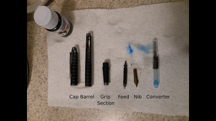 Assembling and filling a cleaned fountain pen
