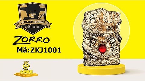 Bật lửa xăng đá gió thổi không tắt Zorro ZKJ1001 đẹp ấn tượng