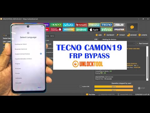 TECNO CAMON 19 FRP BYPASS UNLOCK TOOL