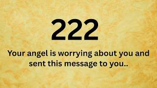 🕊️222 Your angel is worrying about you and sent this message to you..