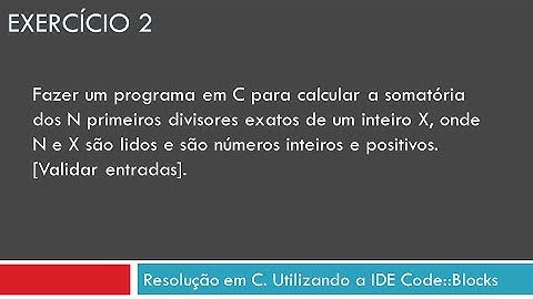 Exercício 2 - Lista 1 - Resolução em C