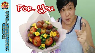 How to make Fruits and Flower Arrangement Bouquet Arrangement