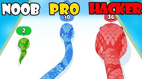 NOOB vs PRO vs HACKER - Snake Run Race 3D | Gameplay Walkthrough (Android,iOS)