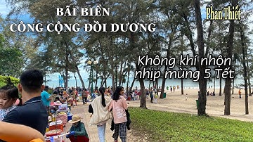 Không Khí Nhộn Nhịp Ở Bãi Biển Công Cộng Đồi Dương mùng 5 Tết | Vlog Tỏn