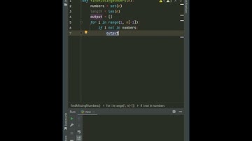 Find missing numbers #pythonprojects  #pythonprogramming #shorts