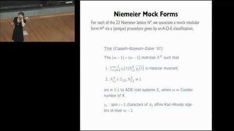 Miranda Cheng - Umbral Moonshine, String Theory, and Niemeier Lattices