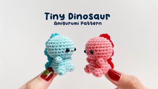Tiny Dinosaur Amigurumi Crochet Tutorial | Step by Step | FREE PATTERN