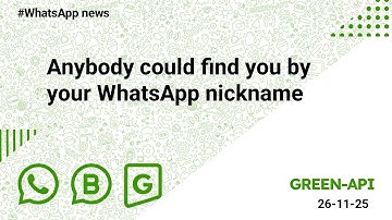 Anybody could find you by your WhatsApp nickname: News by 26/11/2025