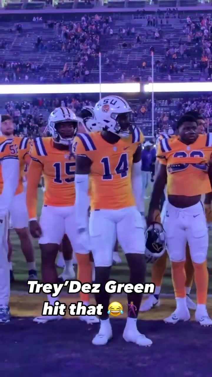 TREY’DEZ GREEN TRIPOUT AFTER LSU FOOTBALL WIN ???