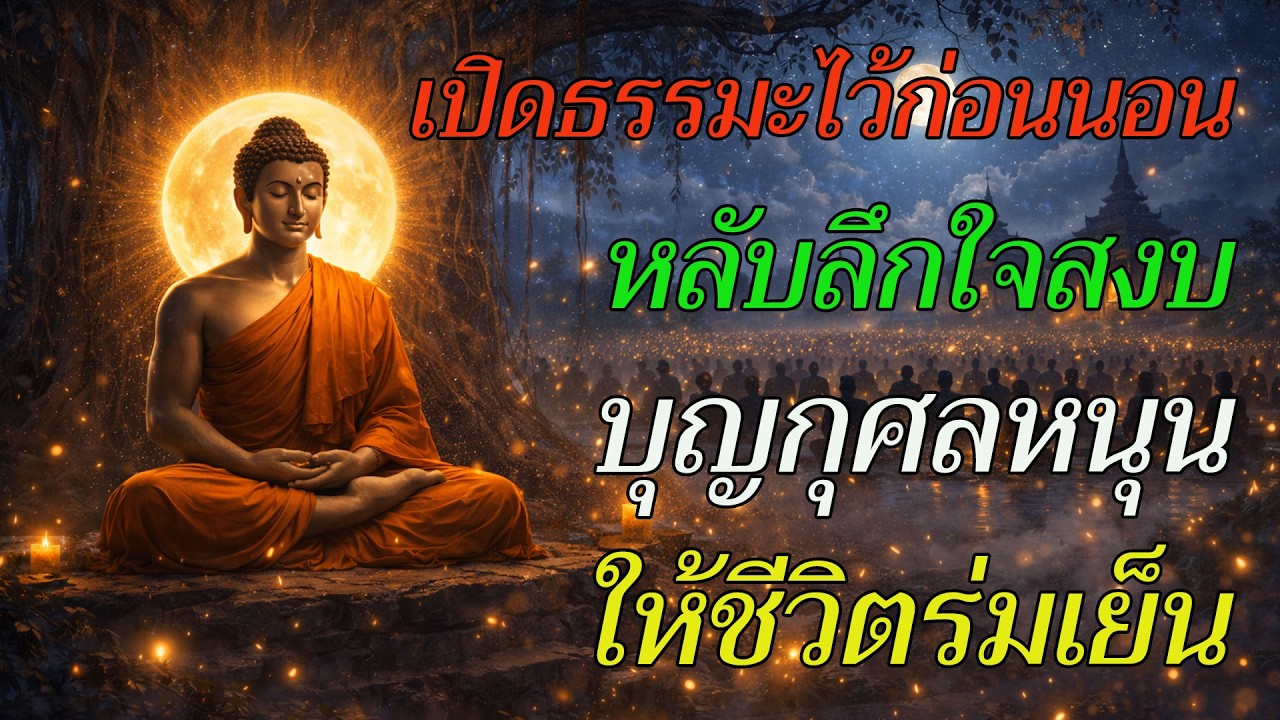 เปิดธรรมะไว้ก่อนนอน หลับลึกใจสงบ บุญกุศลหนุนให้ชีวิตร่มเย็น