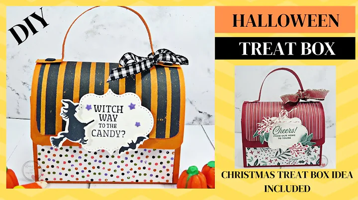 Halloween Candy Treat Box #halloweentreatbox #diyhalloween #stampingwithamore