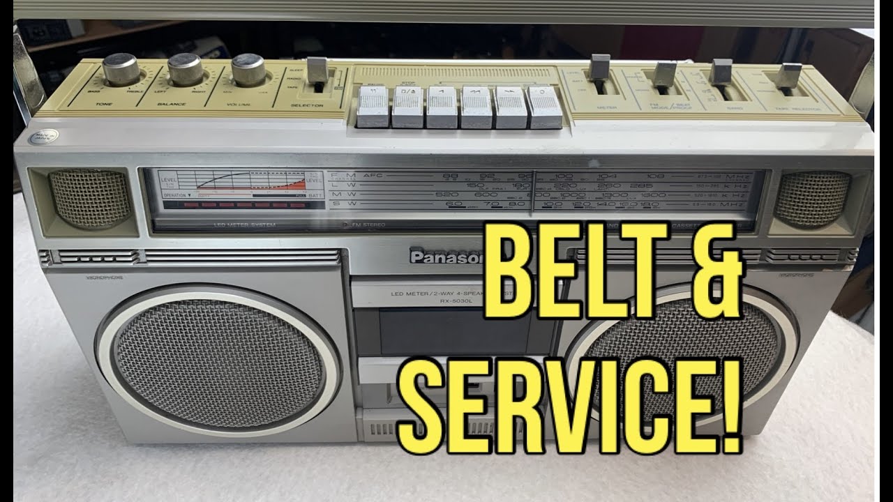 Panasonic RX-5030L Belt Change & Service. Radio Cassette Repair Boombox Restoration. Retro RX5030