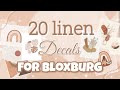 20 bloxburg linen decalssiimplydiiana