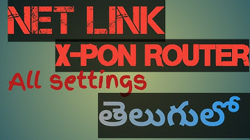 Netlink router configuration in telugu language