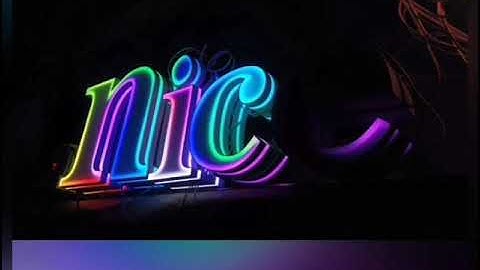 Night club design LED signage with colour change