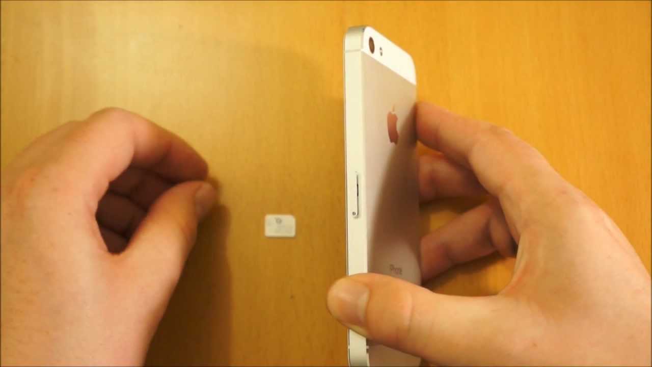 How to open iPhone SIM tray - iPhone 5, 5S, 6, 6 Plus - YouTube