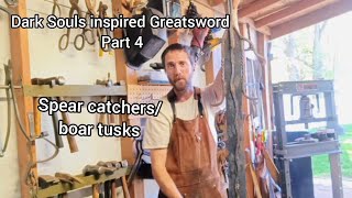 Information Forging a Dark Souls inspired Greatsword part 4 - boar tusks/ twisted spear catches Update