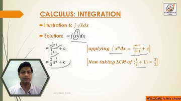 CALCULUS - INTEGRATION EXAMPLE NO. 6 & 7 #INTEGRATION #CALCULUS #STATISTICS4ALL BY KUNAL SIR