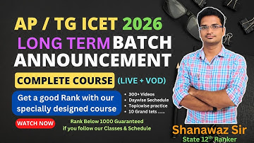 ICET 2026 Long term Batch
