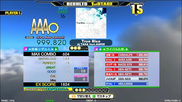 [DDR A] True Blue [Single-EXPERT] 999,820 PFC by DDR-KOJI