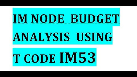 IM NODE WISE CAPEX BUDGET ANALYSIS IN WBS USING T CODE IM53