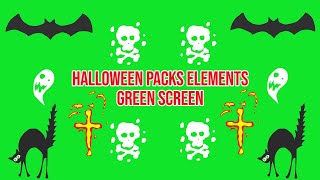 FREE DOWNLOAD!!! 20 Halloween Elements Green Screen Animation || By Green Pedia