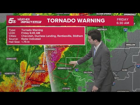 Tornado warning issued in Oklahoma | Weather Impact Alert - YouTube