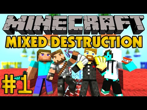 Видео: Minecraft Mixed Destruction #1 - Командное PVP