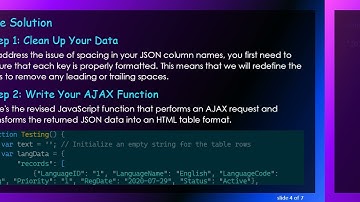 How to Convert MySQL JSON Records to an HTML Table Using AJAX