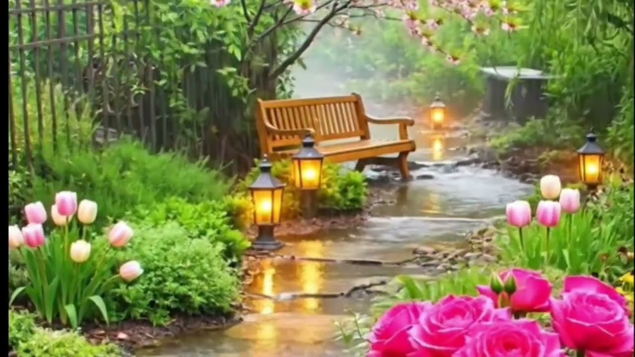 Spring Garden Rain 🌿 Gentle Rain Sounds for Deep Sleep (3 Hours)