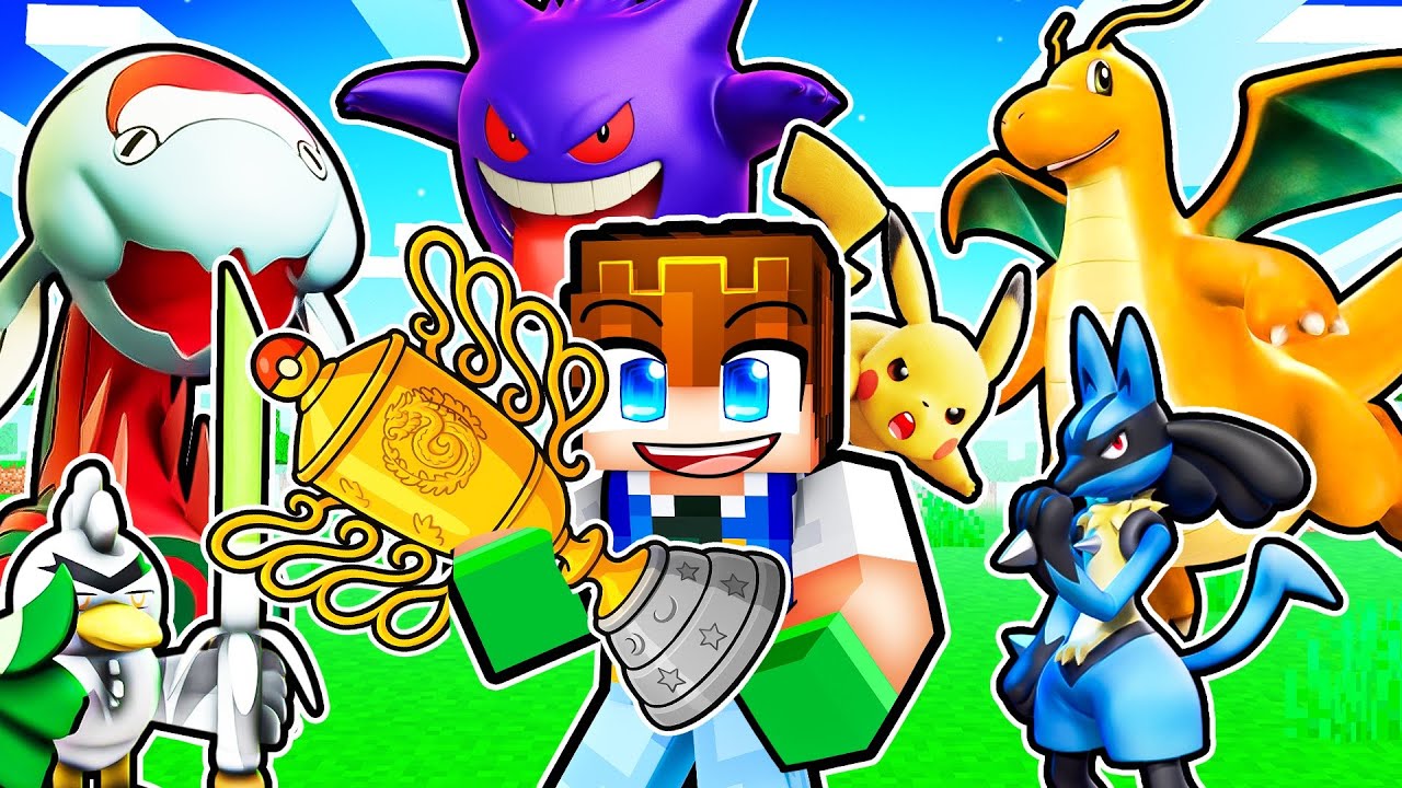 Becoming The POKEMON CHAMPION in Minecraft!