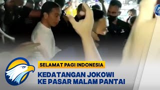 Heboh Warga Mengerubuti Jokowi di Pasar Malam