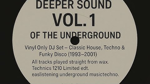 From Wax w/ S.O.U.L. - Classic House, Deep Tech & Funky Disco  (1993-2001) Vol. 1
