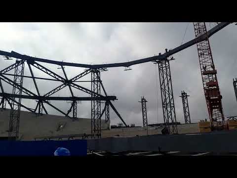 AFCON Stadium Arusha Zoezi La Kuezeka Limeanza Samua Suluhu Hassan Stadium Arusha