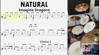 🎶DRUM SHEETS for Beginners🎶 Imagine Dragons - Natural (  FILL)