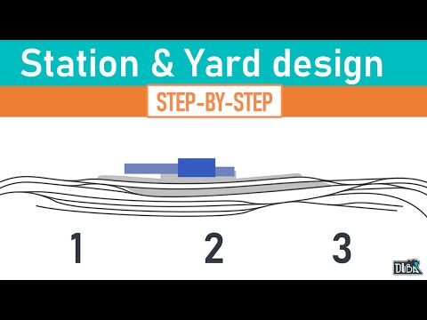 63 - Track design of a Passenger station with Yard. Explained step by step.
