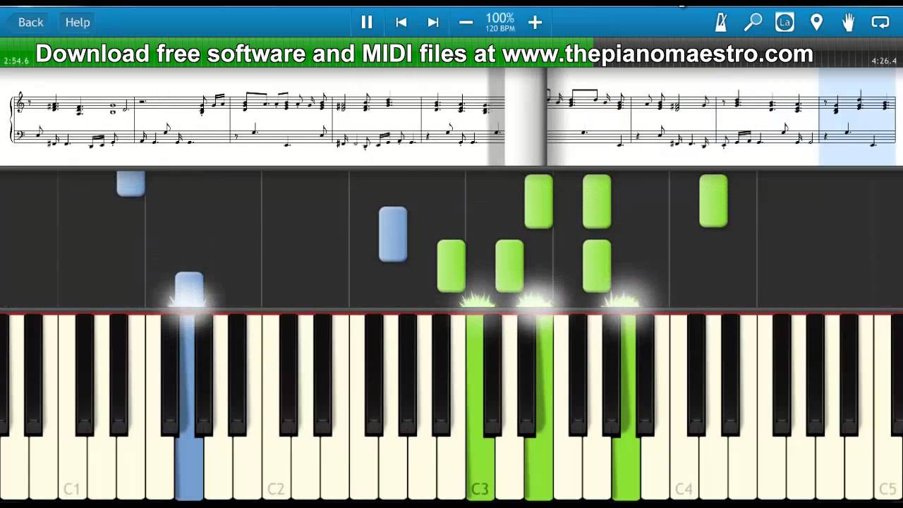 Not A Bad Thing  - Justin Timberlake -- piano lesson with Synthesia
