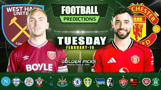 Football Predictions Today (Tuesday) 10 February | Possible Scores, Corners & Cards | Golden Picks