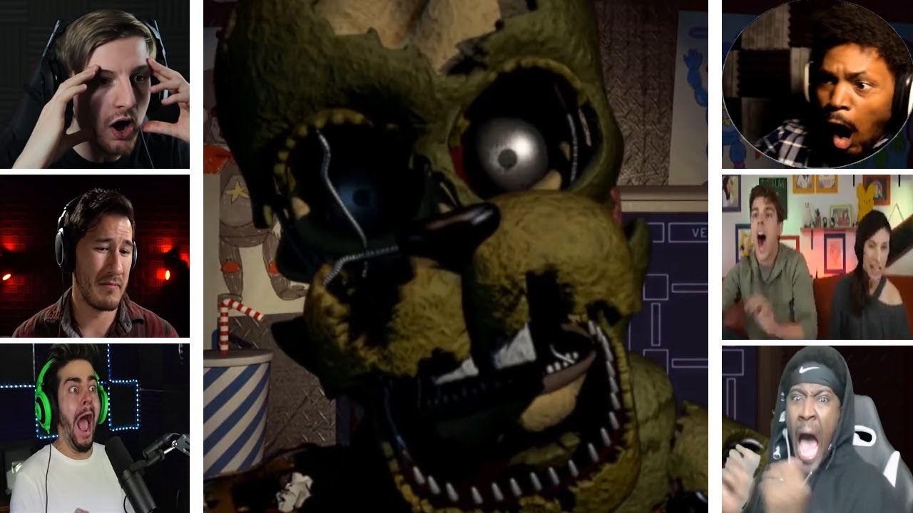 Salvage Springtrap Let's Players Reaction To The Salvage Springtrap Jumpscares | FNAF6 ...
