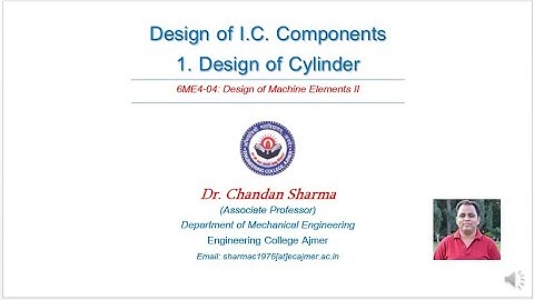 DME - II Design of Cylinder of an Internal Combustion Engine