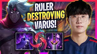 RULER DESTROYING WITH VARUS! - JDG Ruler Plays Varus ADC vs Kalista! | Season 2024