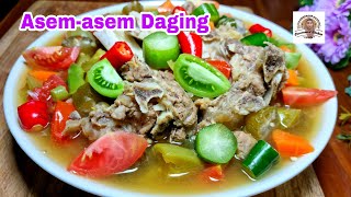 Punya Daging dan Tulang Sapi? Dibikin Asem-asem Daging Aja, Bumbu cuma Diiris, Super Segar...