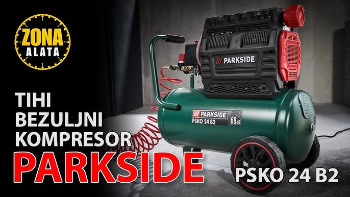 Parkside Quiet Compressor PSKO 24 A1 TESTING - YouTube