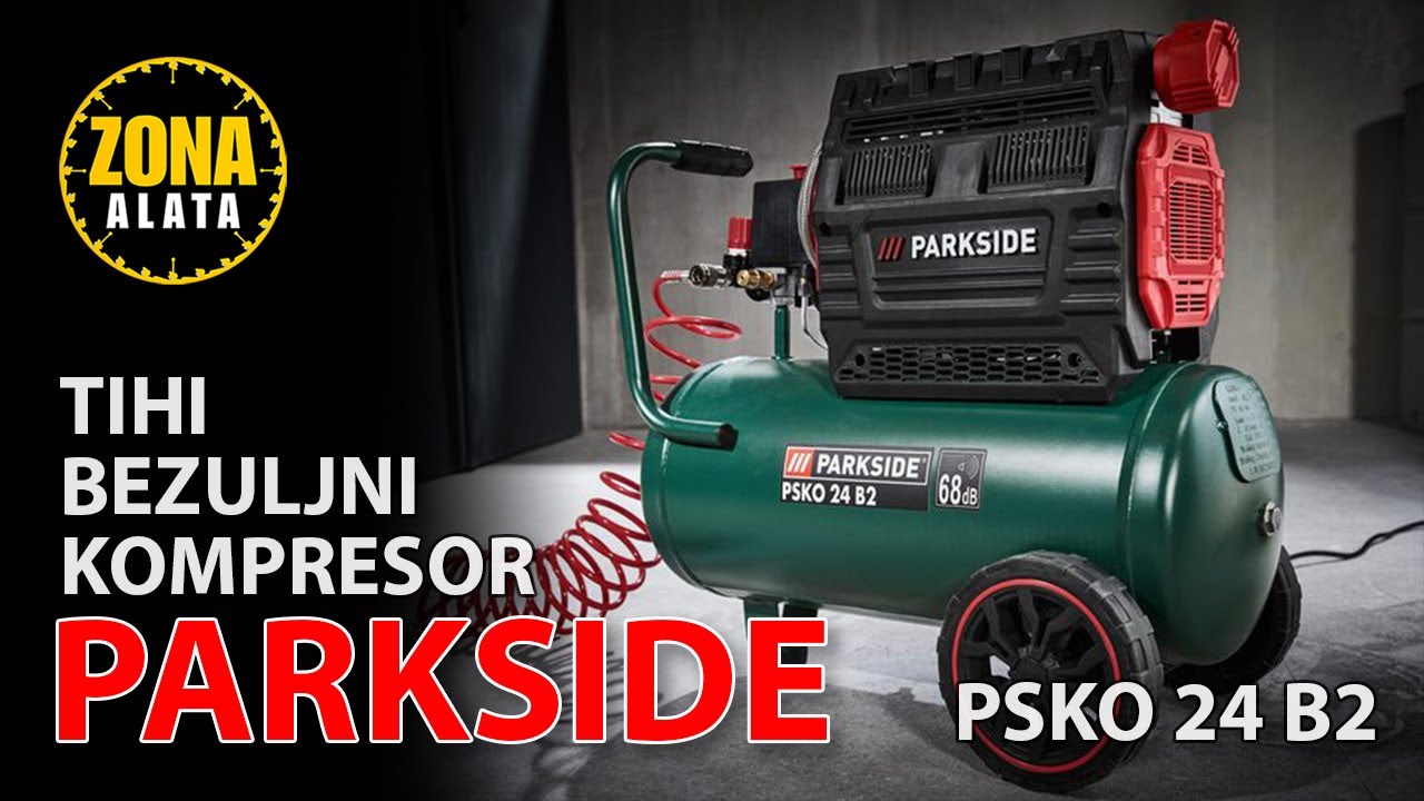 Parkside PSKO 24 B2 Silent Oil Free Compressor Review Test - YouTube
