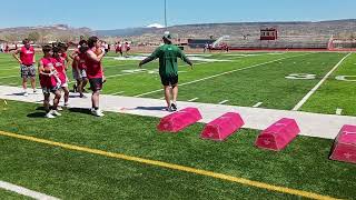 PRZ Combine: Position drills, RB and OL, Grants High School, April 13 (Video 2)